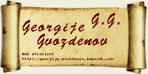 Georgije Gvozdenov vizit kartica